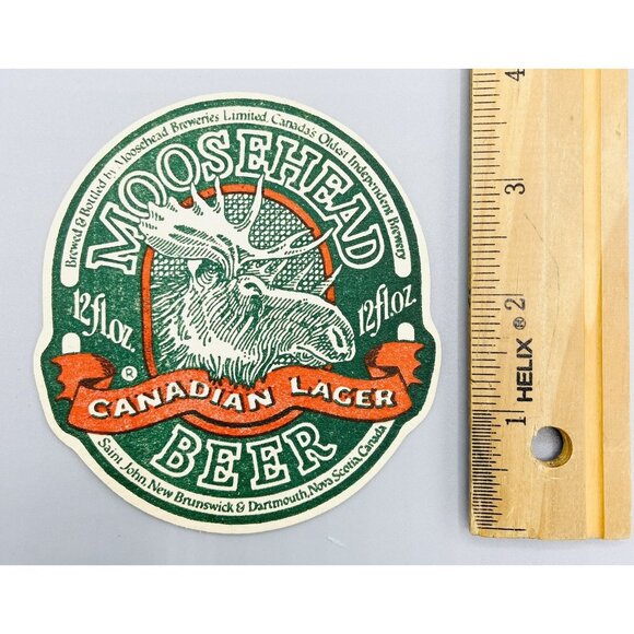 Lot 10 Vintage Moosehead Canadian Lager Beer Coasters Cardboard Barware Brewery - Picture 3 of 5